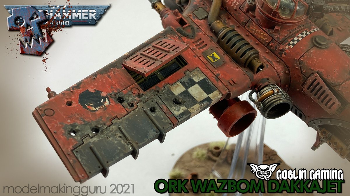 gurufoxx's tweet photo. BUILD COMPLETE! I'm editing Pt. 3 @GoblinGamingUK Dakkajet painting guide, but until it's done here's some foods for your eye-holes ^_^
#goblingaming #goblintv #ork #wazbomblastajet #40K #paintingwarhammer #gamesworkshop https://t.co/2RjKGuVb0O