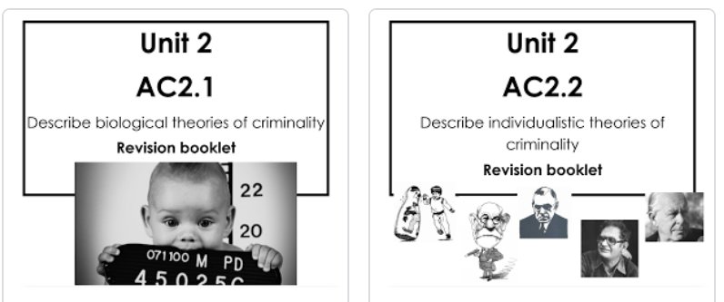 Here's a couple of revision workbooks I've made for Unit 2 WJEC criminology. I'm looking to connect with more crim teachers to share ideas and practice, so any suggestions would be great! Hope they're of some use. drive.google.com/drive/folders/…
#criminology