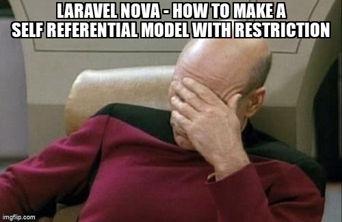 overflow_meme's tweet image. laravel nova - how to make a self referential model with restriction stackoverflow.com/questions/6626… #laravel #selfreference #php #laravelnova #manytomany