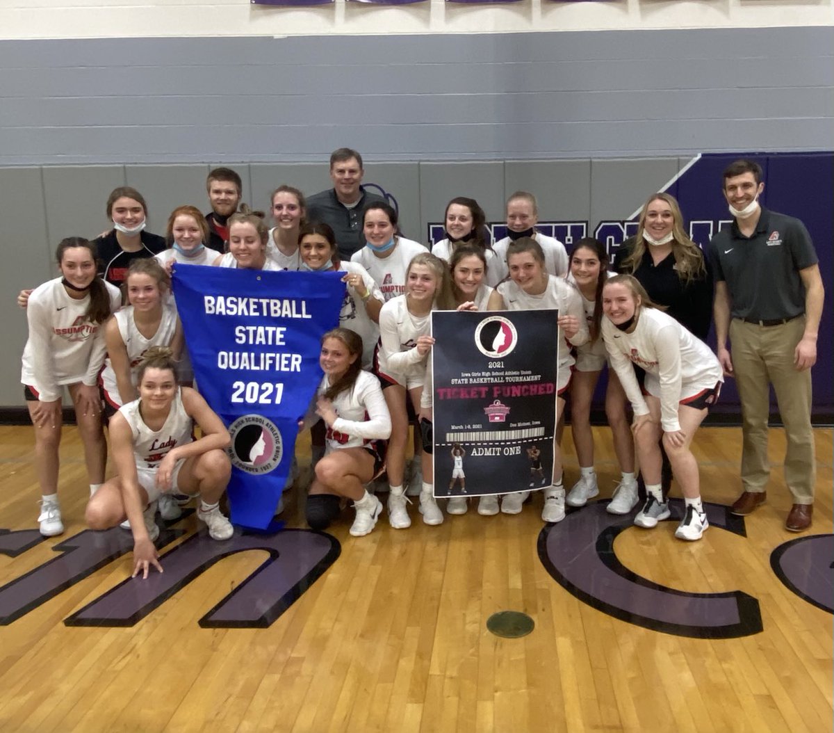 #Ticketpunched Congratulations Coach Timm and the 2021 Assumption Girls Basketball Team!