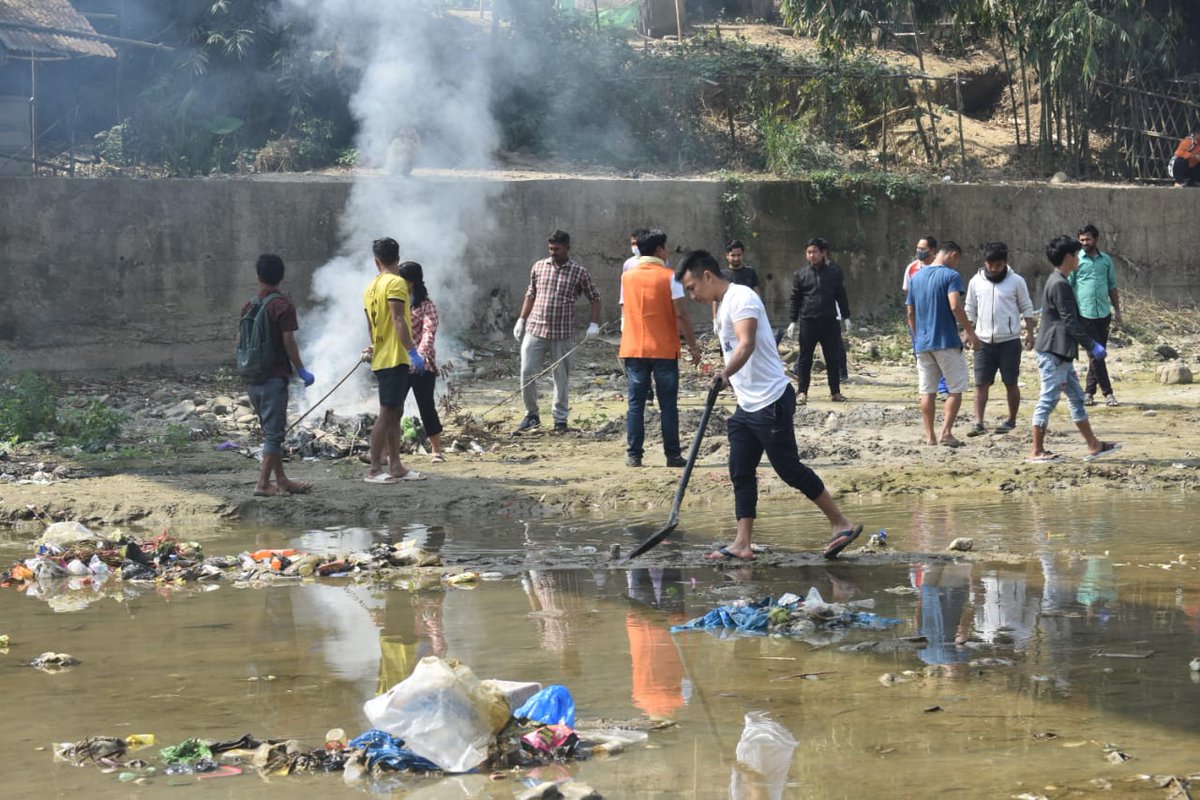 Corporators of Itanagar Municipal Corporation joined 35th statehood day celebration on 20th February 2021 by cleanliness drives at various locations of IMC wards.