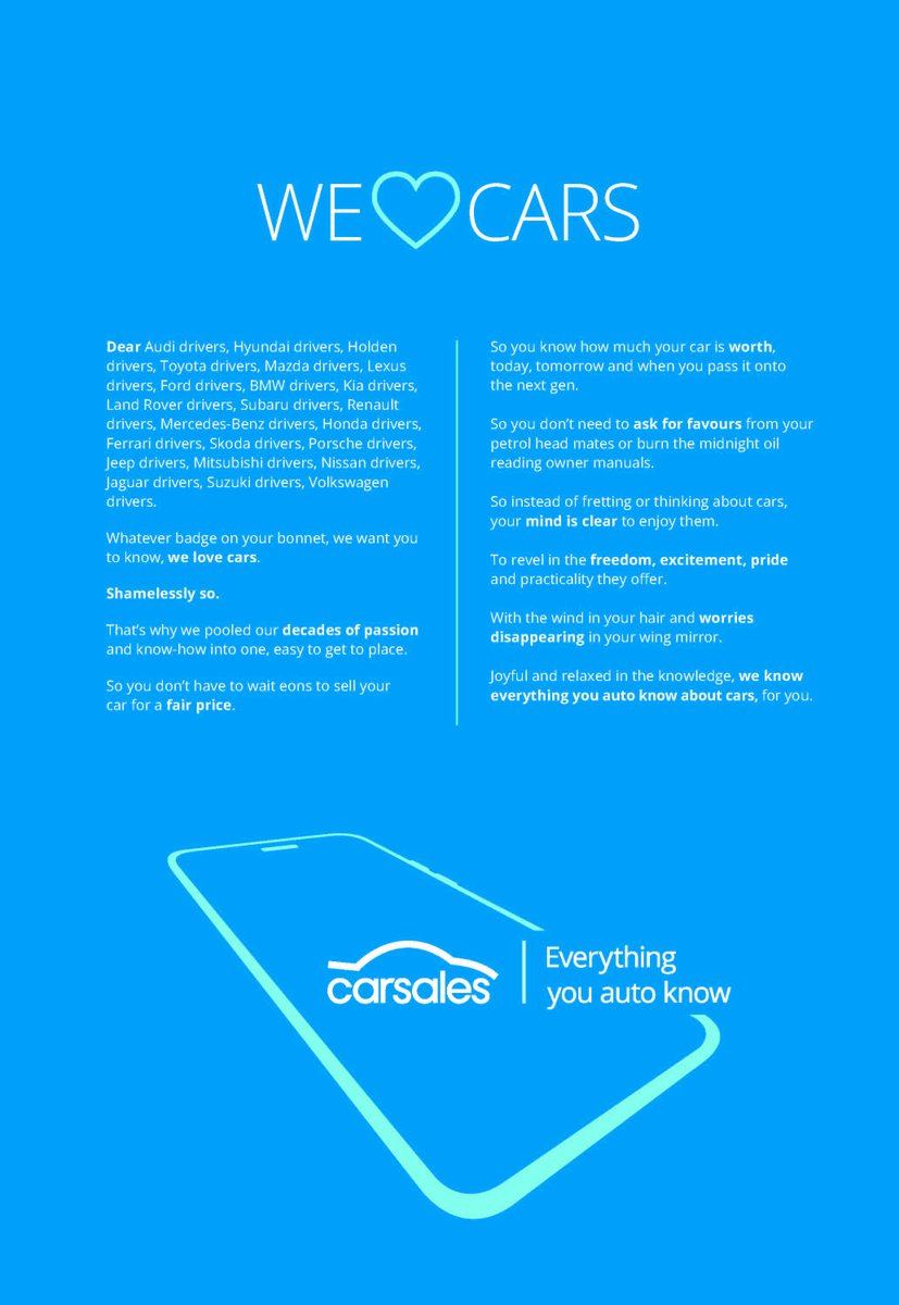 Did you see our letter to Aussie drivers in the paper this morning? Keep an eye out for our new TV campaign launching tonight too! #everythingyouautoknow