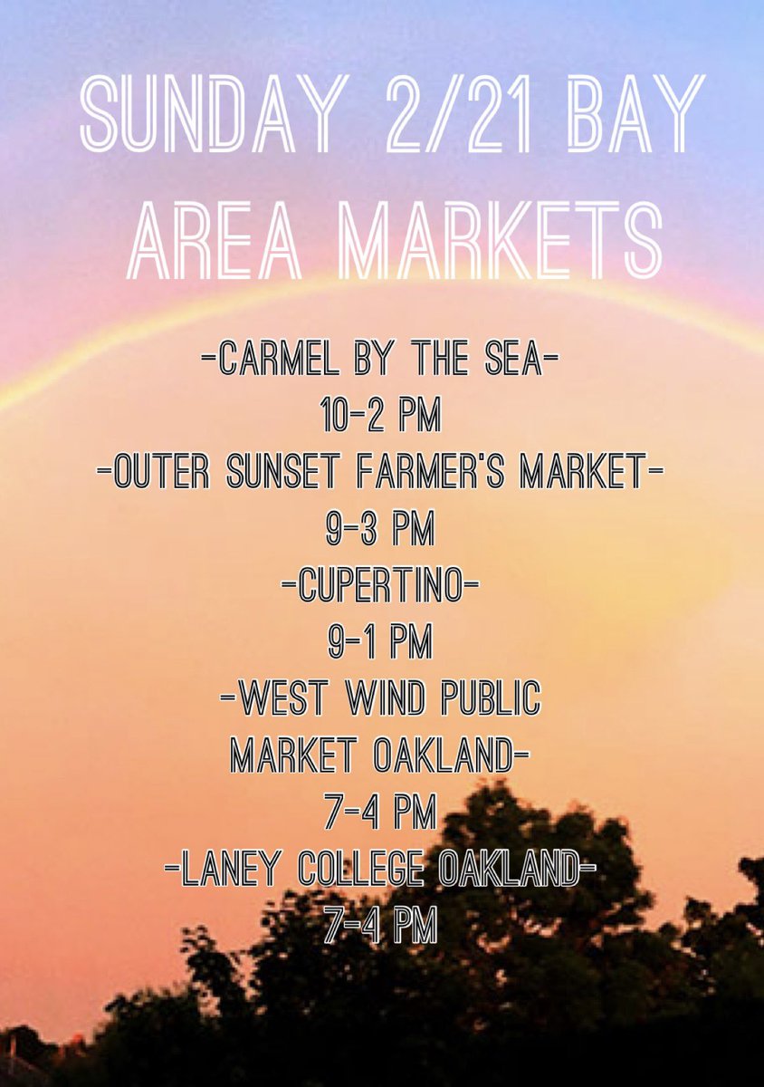 Sunday market locations! #bayarea #farmersmarkets #cbdproducts #shoplocal #supportsmallbusiness #cbdoil #hempderived #handmade #localvendors #cbdhealth #healthandwellness #cbdcreams #cbdfordogs #cbddogtreats #cbdlotions #cbdbathandbody #cbdbathbombs #cbdlipbalms #cbd #westcoast