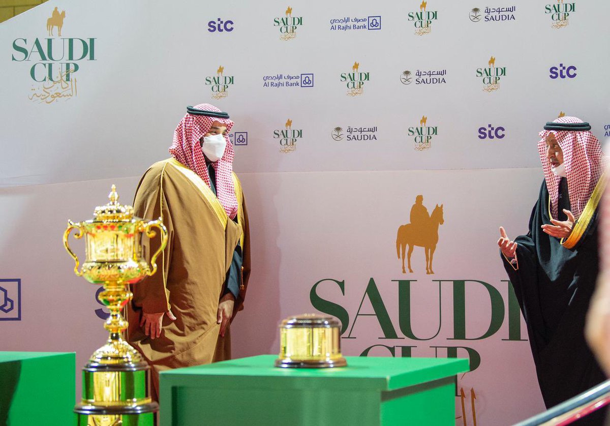 Badermasaker's tweet photo. رعاية سمو سيدي #ولي_العهد الأمير محمد بن سلمان لحفل السباق العالمي #كأس_السعودية في نسخته الثانية..
 
دعمٌ لرياضة أصيلة في ثقافتنا
وتتويج لنجاحات متوالية تحققها المملكة 🇸🇦 https://t.co/Lxzxdj0qDl
