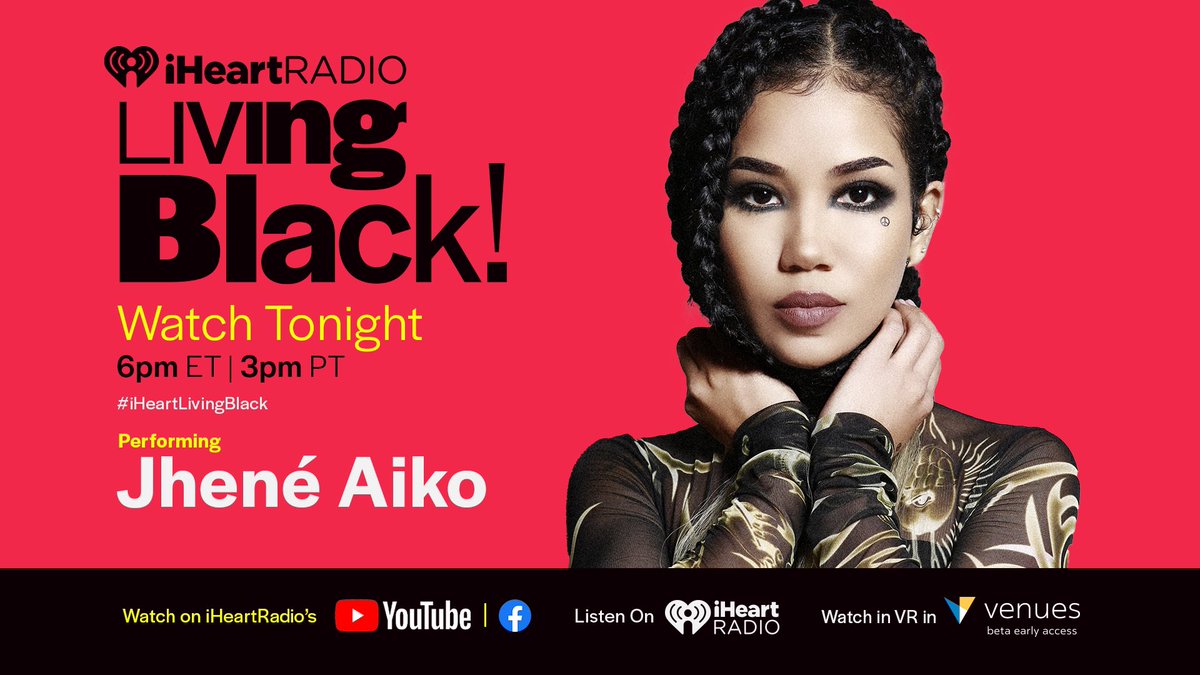 Chilombo (@JheneAiko) on Twitter photo 2021-02-20 22:37:32 celebrating Black History Month with @iHeartRadio for Living Black. performing at 6pm ET #iHeartLivingBlack bit.ly/iHeartLivingBl… ✨ celebrating Black History Month with @iHeartRadio for Living Black. performing at 6pm ET #iHeartLivingBlack bit.ly/iHeartLivingBl… ✨
