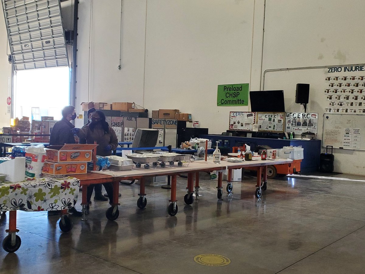 Haslet UPS mgnt Team doing what we do best. Working on Saturday to keep our promise to our customers to service their packages. Haslet team is a ride or die group of people. I am blessed to be a part of this team. Food being served as appreciation.