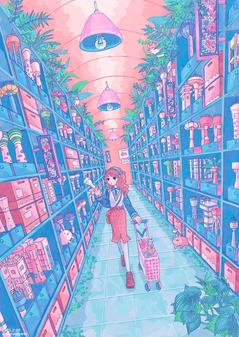 給水塔しょっぴんぐ

 #illustration #イラスト 