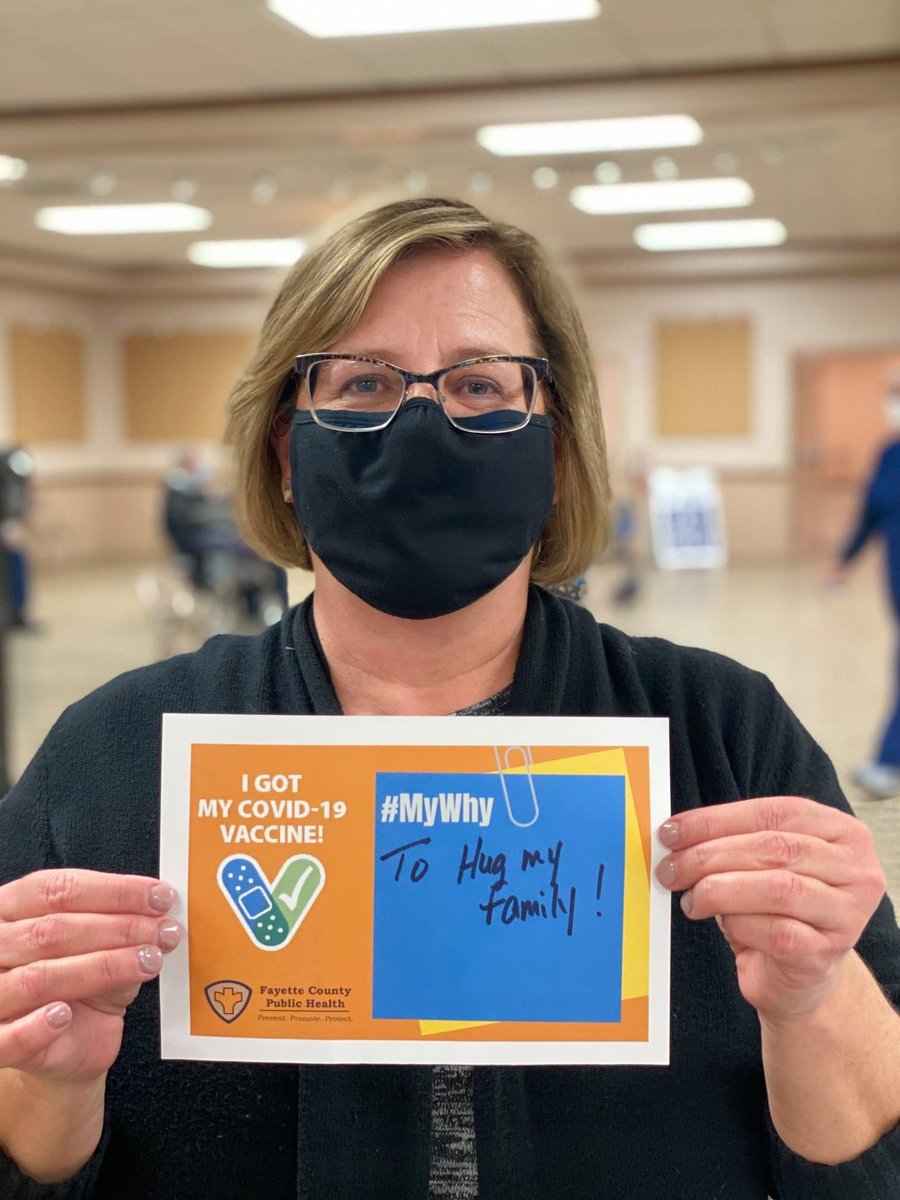 faycohd's tweet photo. Fayette County Public Health Nurse Kris Wright, RN, shares why she chose to get vaccinated against COVID-19.

-To hug my family

What's your why?

#MyWhyFayette https://t.co/uL1YZWrqrV