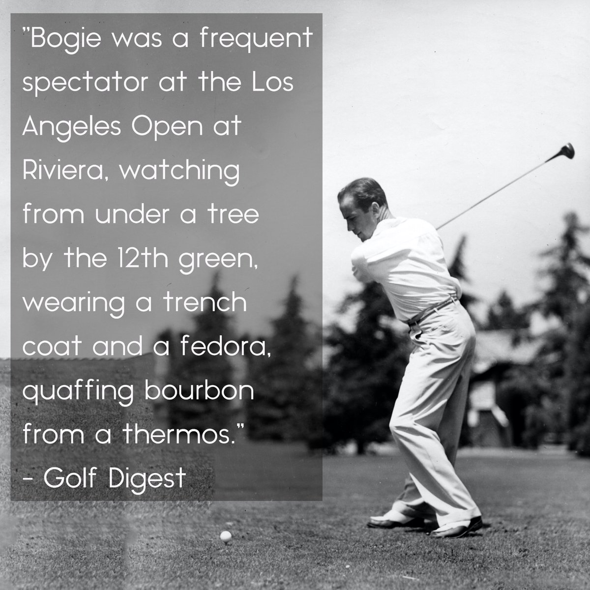 Every time the @PGATOUR plays @thegenesisinv at the Riviera Country Club in Los Angeles, we remember this great @GolfDigest quote about Humphrey Bogart ... 🤣🥃🏌🏼♂️ https://t.co/TxUp4fOKPj