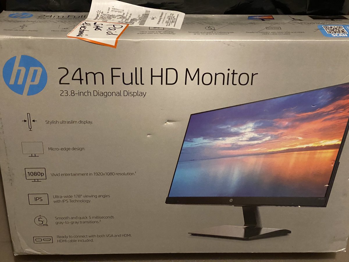 Techpreneur835's tweet photo. After being without a monitor for a few months, I finally purchased a new one from Walmart today. Unfortunately it wasnโt on sale. Thankfully all the desktop computers Iโve worked on lately had the hdmi port so I hooked them up to the TV ๐ #Walmart #BusinessPurchase https://t.co/V6aQ7f5wkz