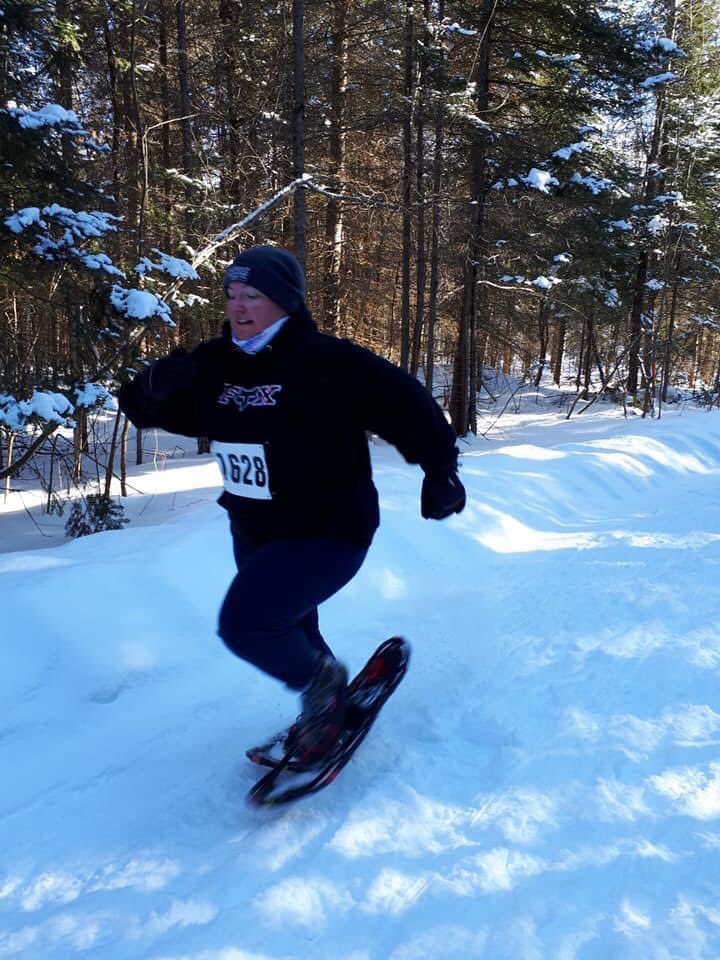 Our Special Olympic Athlete Jackelyn  is also doing the virtual Kawartha snowshoe 500m race!!! #snowshoe #specialolympics #abilitynotdisability