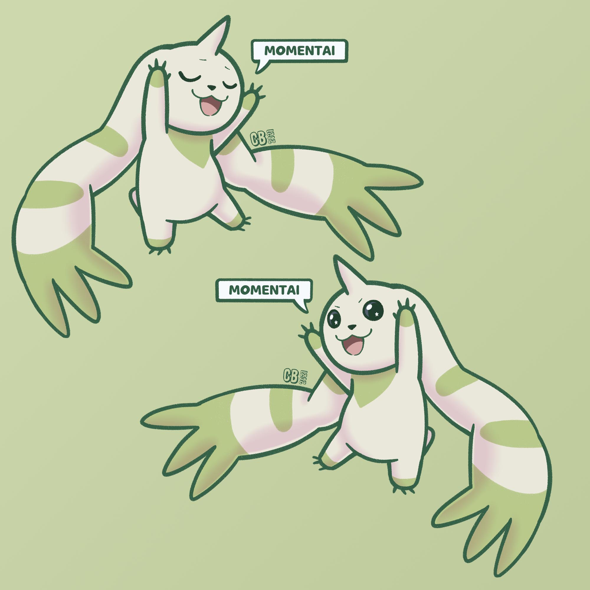 caroline on Twitter: "A momentai a day keeps Beelzemon away! Terriermon is  and always will be my favourite Digimon 💚 I\