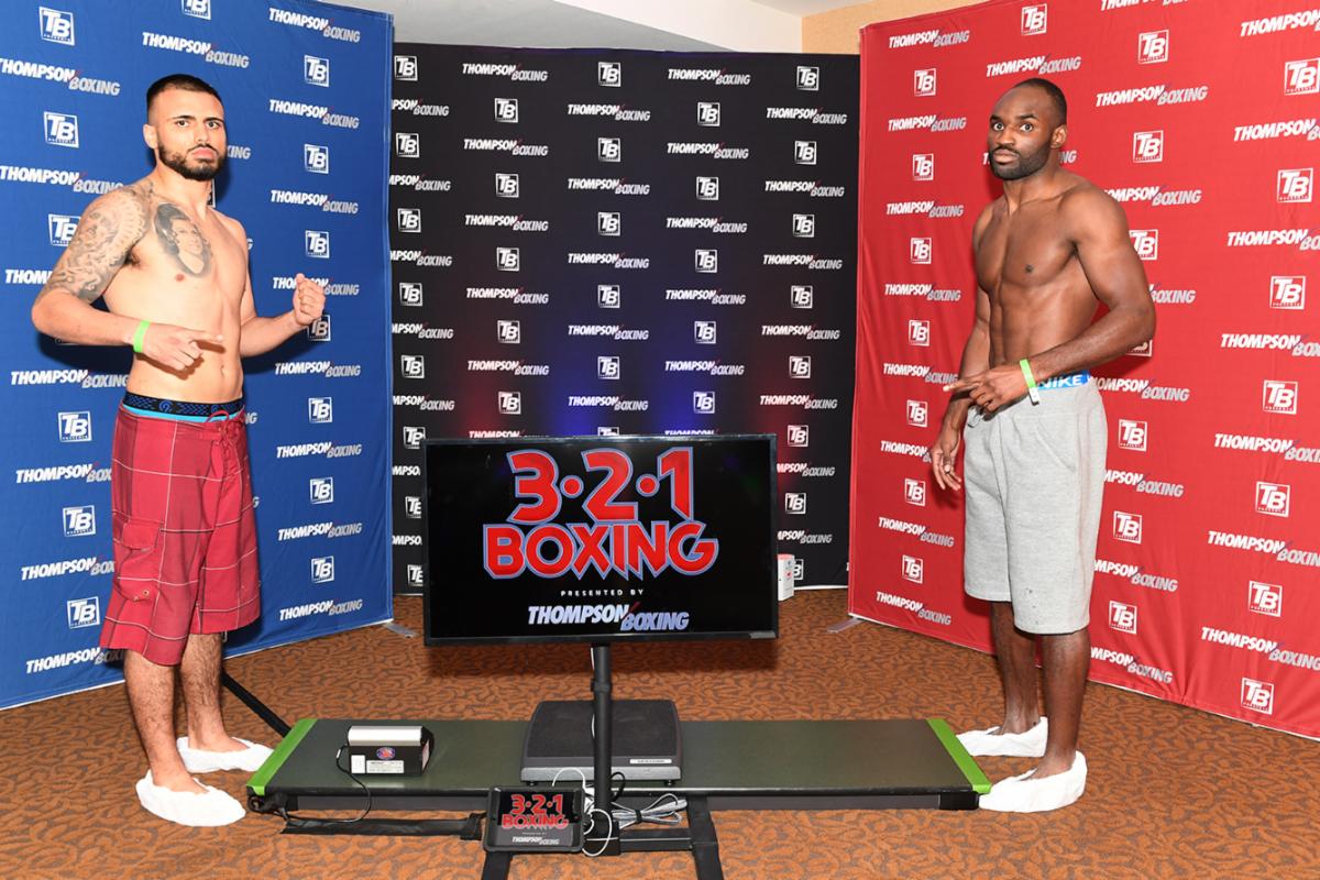 FightAction's tweet photo. Weights from Corona @ThompsonBoxing #321Boxing on 2/21/21 #boxing #boxeo #20yearanniversary #ThompsonBoxing #BrewartWeston #Fights #War #TheHurtGame #LosAngeles #SoCal #Cali #SundayIsForBoxingToo #DinongAkitsugi @Brewart61898 @SteveKim323 @dougiefischer https://t.co/AUFPqnPoB0 https://t.co/GKhQEQjXKS