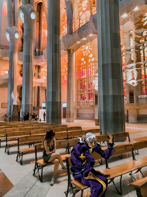 Tempo_artz's tweet photo. #Espanacore Enrico Pucci visita La Sagrada Família https://t.co/FOXvfJOpcM