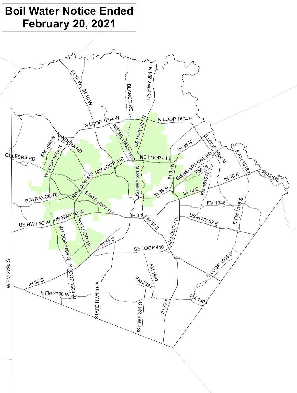 Saws Water Boil Map 𝐒𝐀𝐖𝐒 On Twitter: "✓If You Live In The Green Areas On The Map Below,  Your Water Is Safe👍🏼To Drink As Is. (Boiling Is No Longer Required.) ❓Not  Sure Where You Are On
