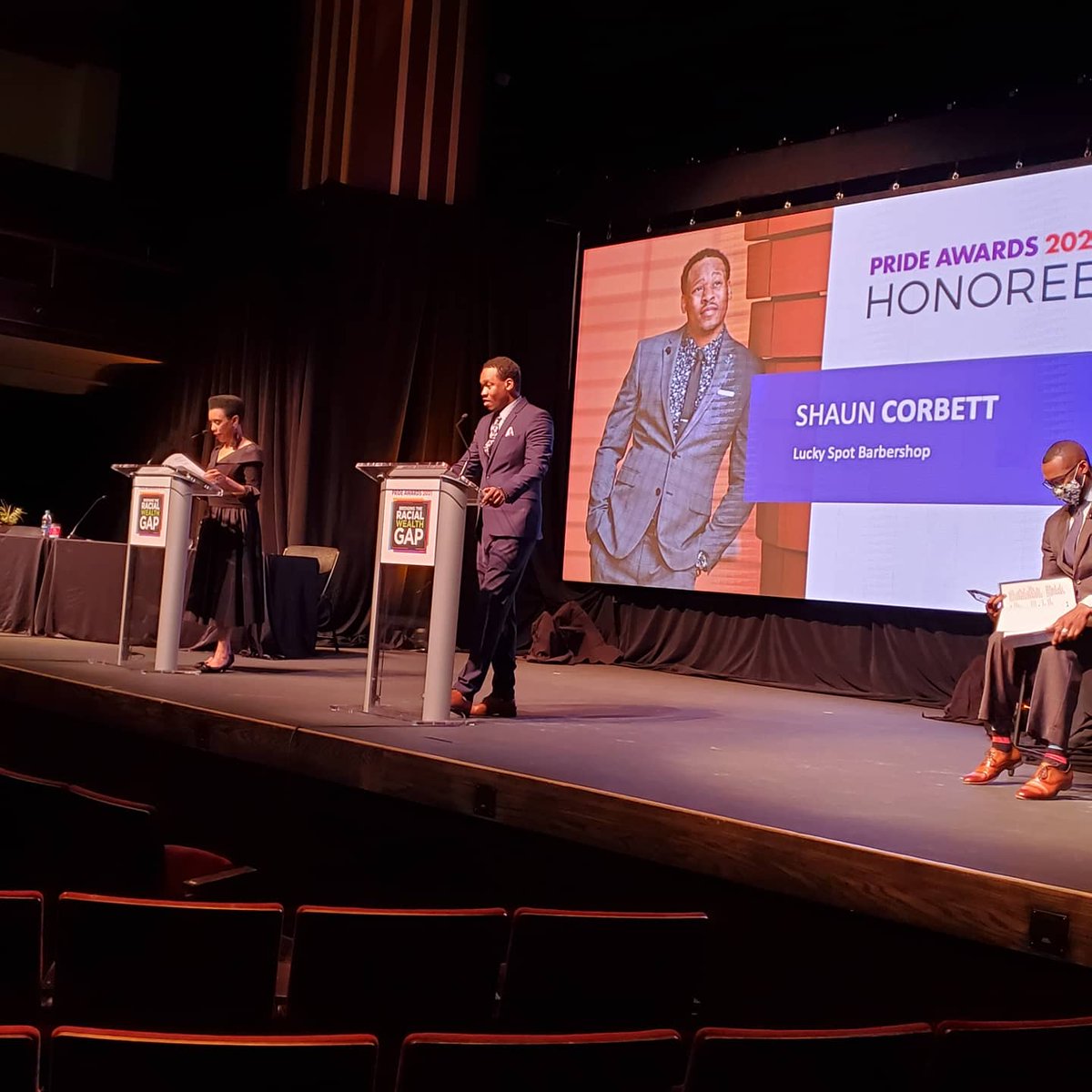 Can't stop, won't stop💪🏾✊🏾💈! Special thanks to <a href="/pridemagazinenc/">Pride Magazine</a> for honoring for all of our hard work in the community. 
#teamluckyspot #Pridewealthtalk2021 #virtualevent  #pridemagazine #clt #awardwinningbarbershop #charlotte #barbers #walmart #walmartbarbershop