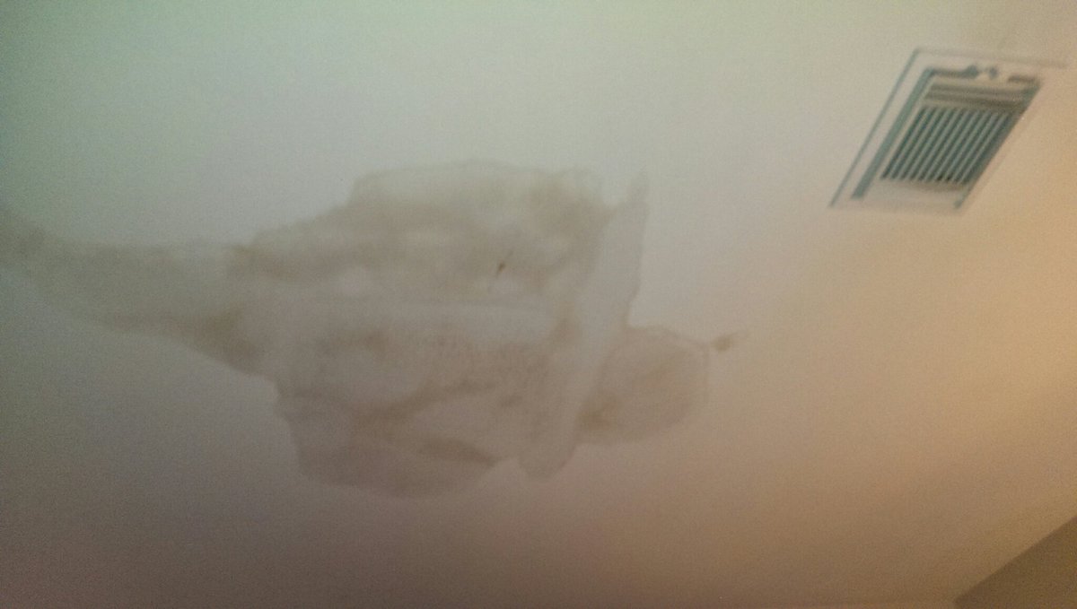 juliepassports's tweet photo. Day 6 #Spring #Texas Awoke to #burstpipe in living room #celing. #waterfall in attic.
#WaterOff again.
BIG problem pipe in attic runs parallel to electric wires (dangerous).
Saving grace was thick installation in attic soaked up some of the water.
#BurstPipe
#DisasterInTexas https://t.co/KPRvMvZadh