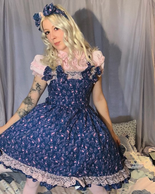 A #lolitafashion #lolitadress I made myself with the blouse being from @bodyline_tokyo #jsk #jumperskirt<a href="/tag/lolitafashion"class="tags">#lolitafashion</a><a href="/tag/lolitadress"class="tags">#lolitadress</a><a href="/tag/handmade"class="tags"><span>#handmade</span></a><a href="/tag/fairytale"class="tags"><span>#fairytale</span></a><a href="/tag/altmodel"class="tags"><span>#altmodel</span></a><a href="/tag/sewing"class="tags"><span>#sewing</span></a><a href="/tag/egl"class="tags"><span>#egl</span></a><a href="/tag/coord"class="tags"><span>#coord</span></a>