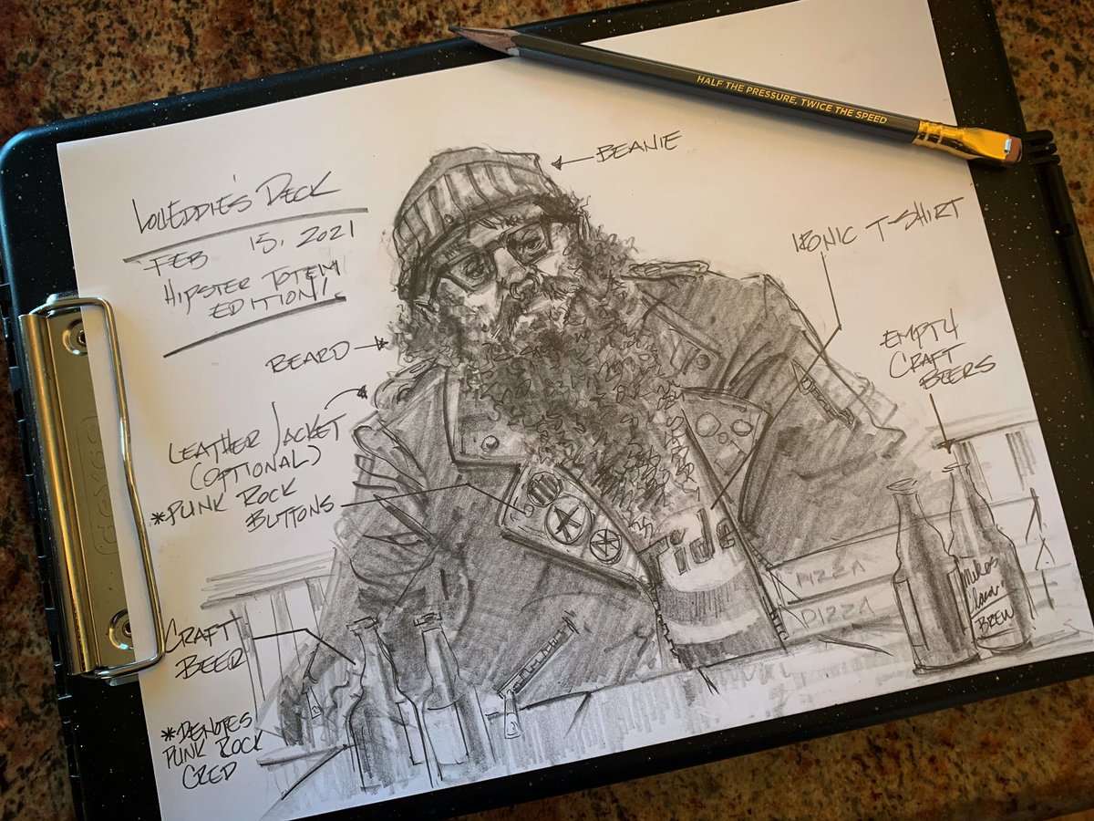 MSheehanStudio's tweet photo. Deck doodles!
#fullcoll #fullertoncollege #sketches #sketchbook #hipster #characterdesign #drawing #illustration #art #blackwingpencil #sketchingfromlife https://t.co/BzRfNkMDwL