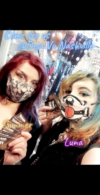 We're at the club til midnight tonight, come play with us @OnePhuckedFairy @DejavuNashville   #collaredforyourprotection<a href="/tag/inked"class="tags"><span>#inked</span></a><a href="/tag/redhead"class="tags"><span>#redhead</span></a><a href="/tag/pierced"class="tags"><span>#pierced</span></a><a href="/tag/bluehair"class="tags"><span>#bluehair</span></a><a href="/tag/lunaflowers"class="tags"><span>#lunaflowers</span></a>