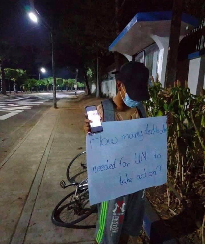 sithuTGO's tweet photo. “How many dead bodies needed for UN to take action?” 🥲
Please answer his question.
#UN
#HearTheVoiceOfMyanmar
#StopMilitaryDictatorship
Photo credit https://t.co/Qmsl6Jwu8L