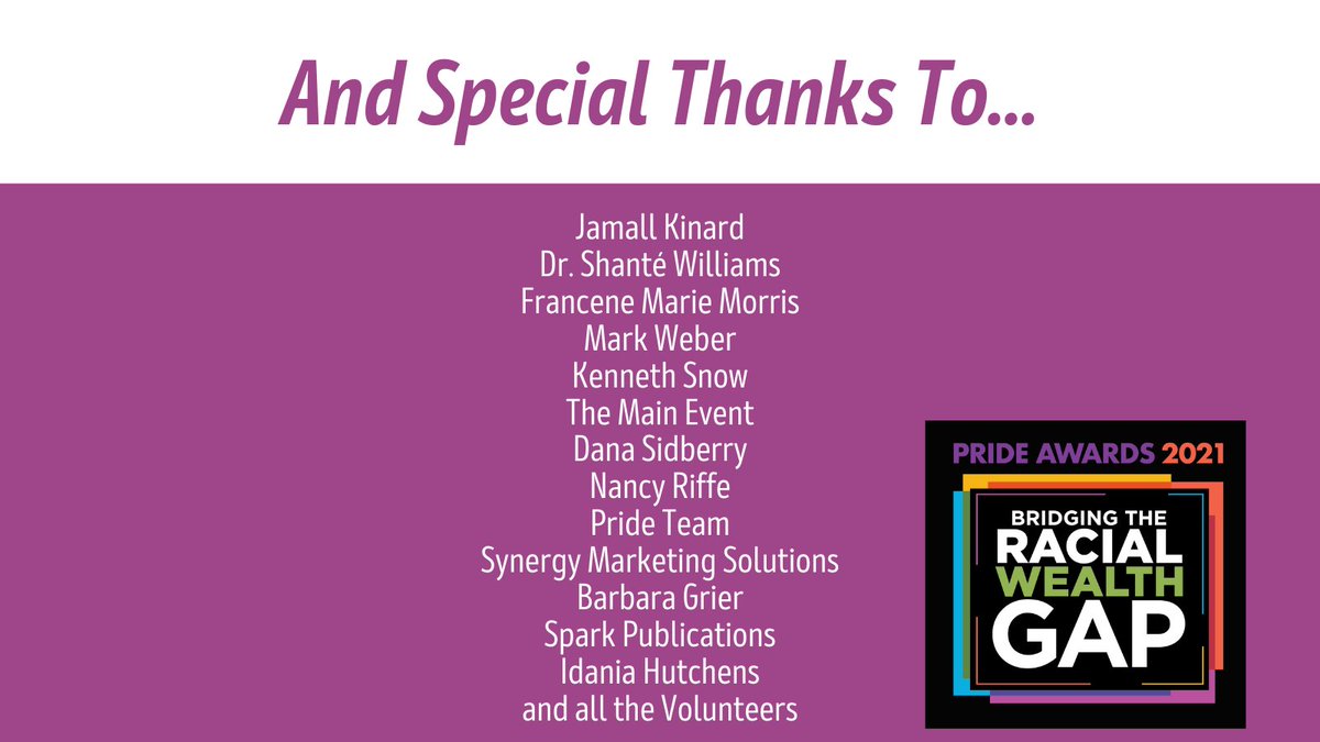 .📣 An enormous shout-out to everyone who made #PrideAwards2021 possible, both on stage and off!!! (Too many to list here according to Twitter's character limits!) 
#PrideWealthTalk2021