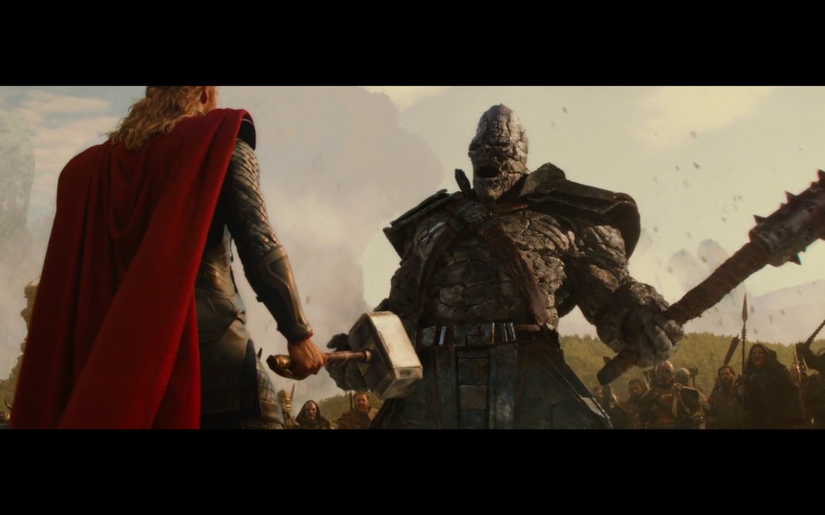 I’ve pointed out before how the MCU worships raw physical power above all else (especially in men) but Dark World turns it up to 11. When Thor reduces a huge warrior to a pile of rubble, the rest of the rabble instantly give up and literally bow down before him.