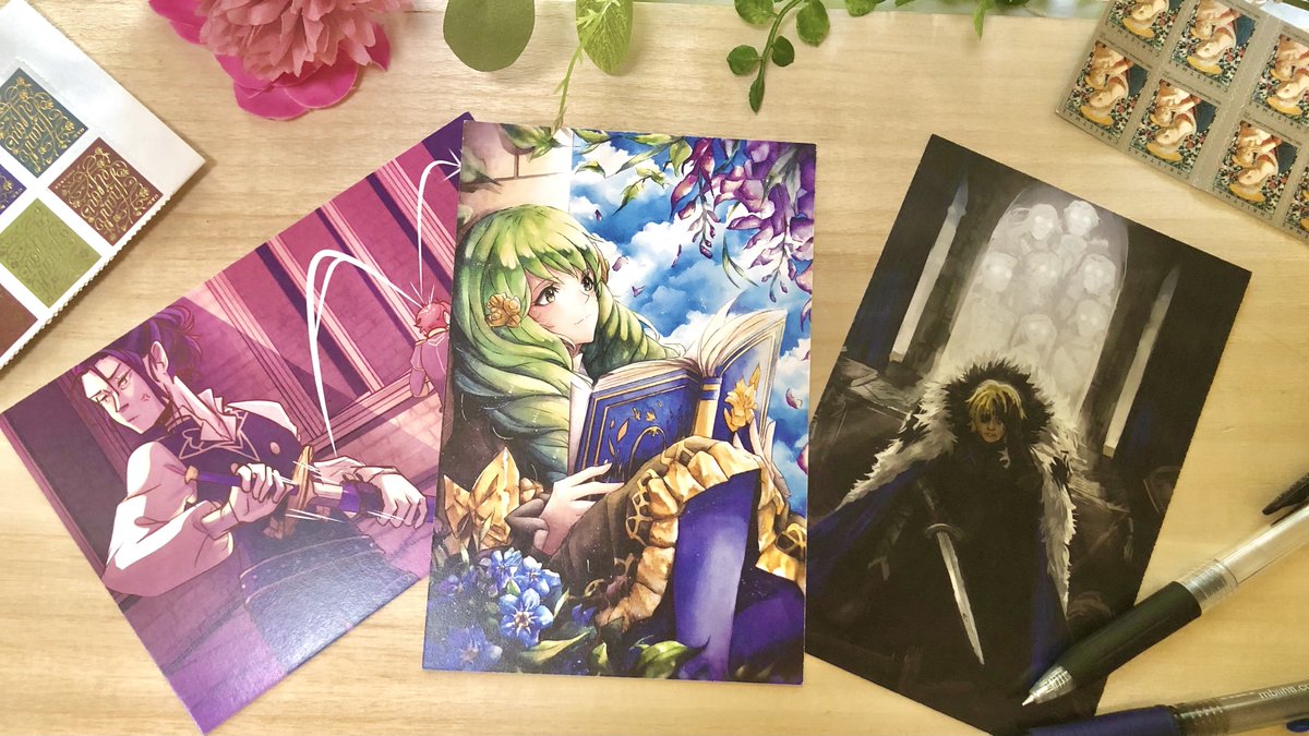 Our postcards are moving fast! We're sold out of our Flayn cards but still have a few Dimitris and Felixes. Grab yours today!