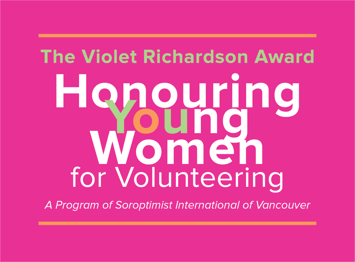 si_vancouver's tweet photo. High school girls: time to apply online the Violet Richardson Award that recognizes your volunteer efforts in your community. https://t.co/HWFJGYIz2J 
#Vancouver #Richmond #highschool #volunteers #Volunteering #scholarship #awards https://t.co/M4t6Zu70DH