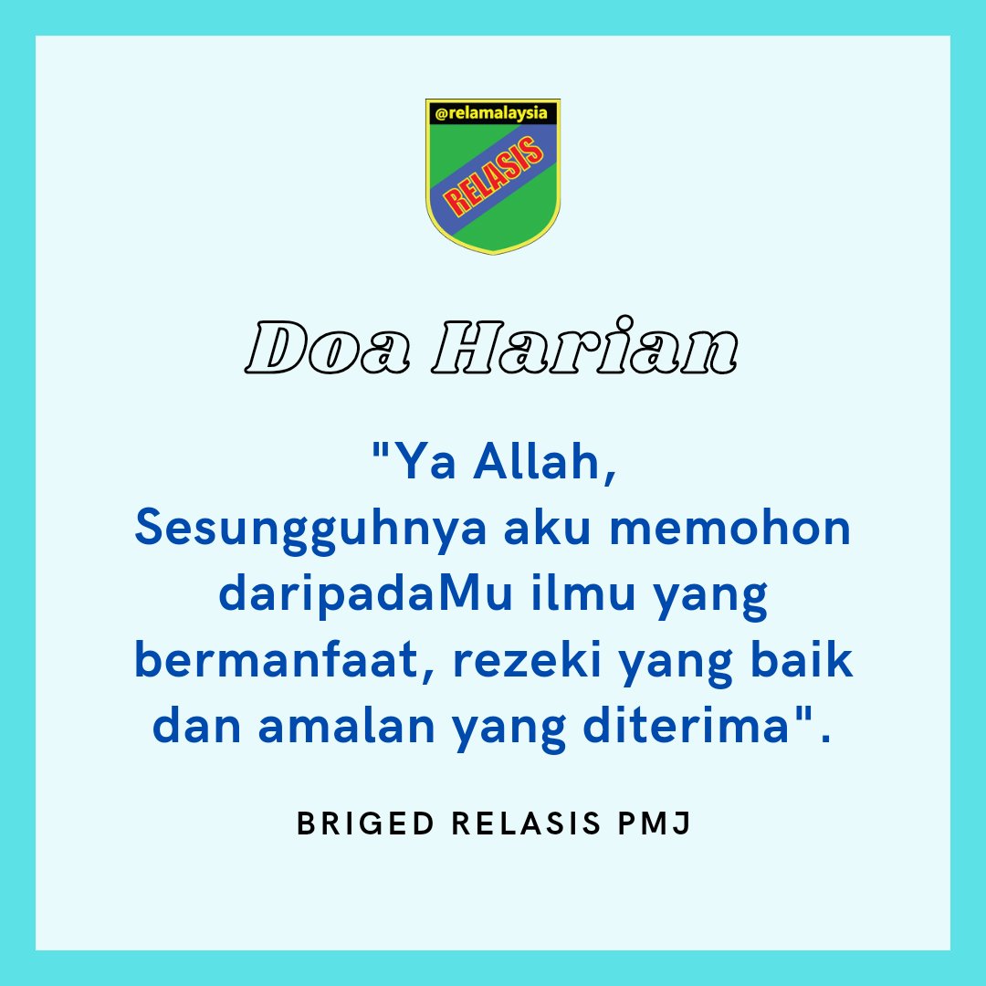 21 Februari 2021 | Mutiara Kata

"Ya Allah, Sesungguhnya aku memohon daripadaMu ilmu yang bermanfaat, rezeki yang baik dan amalan yang diterima".

<a href="/yahyakgc/">Yahya Sulaiman</a> <a href="/msrz81/">MrNoName 🇲🇾</a> <a href="/farhanaliyana93/">Բɑʀɦɑɳɑ ʆiyɑɳɑ</a> <a href="/nazrulNO15/">nazrulnarmanothman</a> <a href="/normanosak/">LongMan81</a> <a href="/relamalaysia/">relamalaysia</a> <a href="/RELA_Johor/">RELA Negeri Johor</a> <a href="/RELAMERSING/">RELA Daerah Mersing</a>

-UMR Azlan-