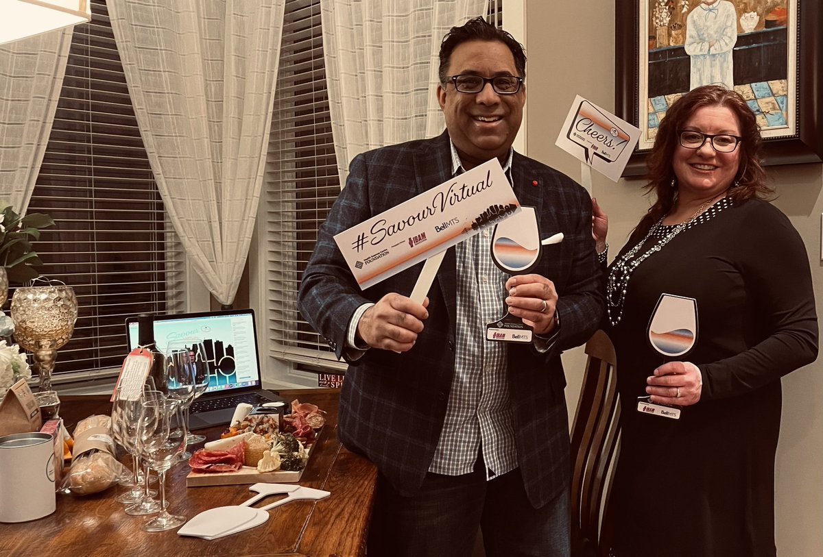 TheRakeshArora's tweet photo. We are ready for #savourvirtual! Many thanks to Dr. Ed Buchel for the invitation. @HSCFoundation #winetime https://t.co/C9gNWbfHpO