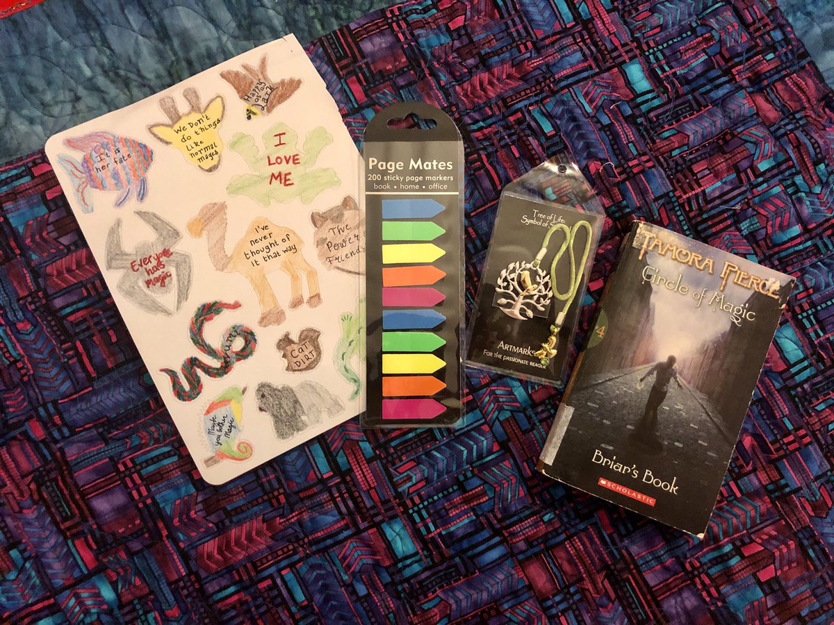scififantasyfan's tweet photo. Thrilled to receive this beautiful sacred reading pack from @ReadingTemple! Thank you so much!
Briar is my favourite of the 4 and I’ve always loved these covers!
#CircleOfMagic @TamoraPierce https://t.co/1VKwAukv8d