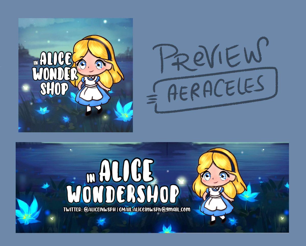 Type: Icon and header for  @ALICEinWSPH, follow nyo! Mabait si ownerr~-- As of now ito fav ko, natuwa lang ako kasi nakagamit ako ng glow/neon effect.