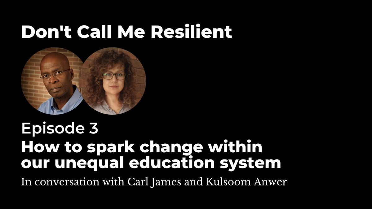 The #COVID19 pandemic has deepened the racial divide in our schools.

Educators Carl James (<a href="/YorkUeducation/">York University Education</a>) &amp; <a href="/KulsoomAnwer/">Kulsoom Anwer</a> discuss systemic racism in the school system on the #DontCallMeResilient podcast: theconversation.com/how-to-spark-c…