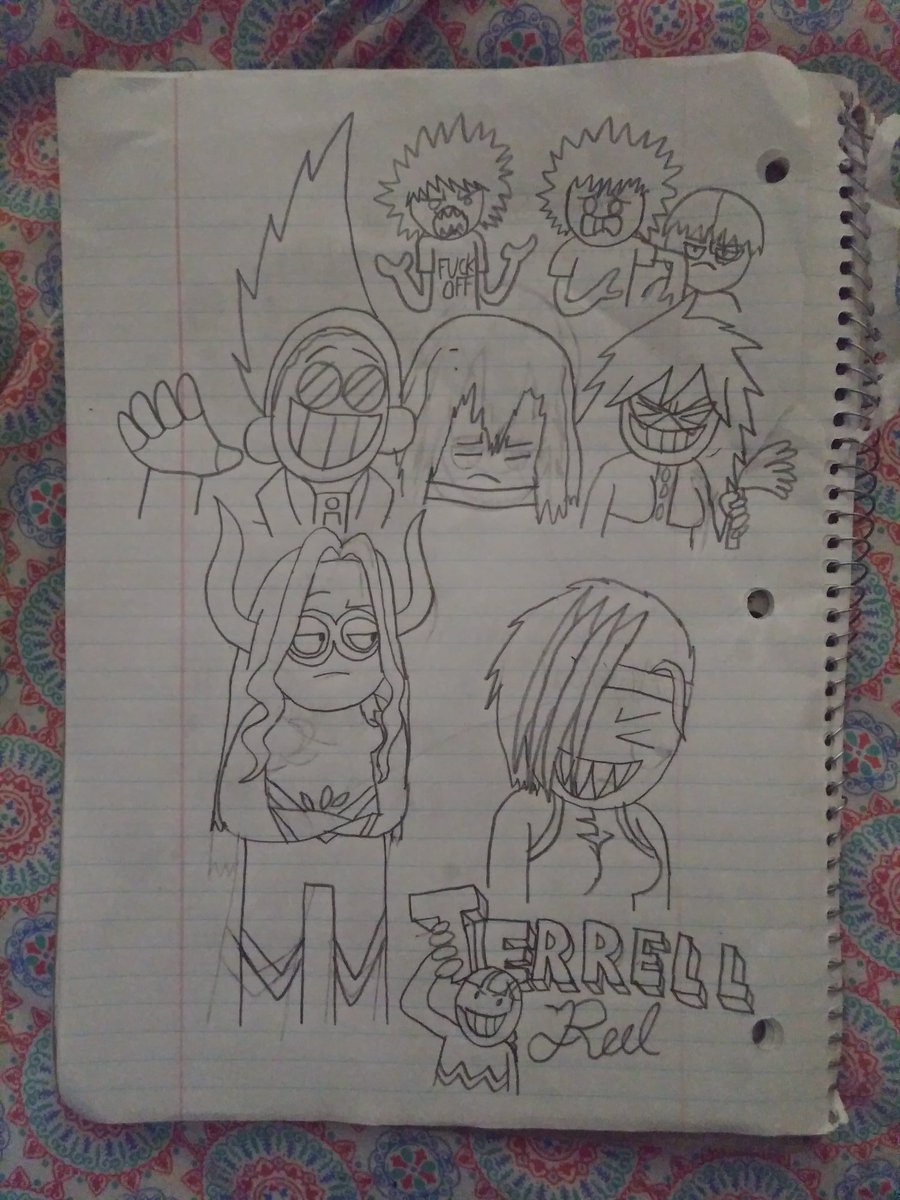 SevenJiffySt's tweet photo. Drawing my hero academia characters on my notebook just to get better. #mha #myheroacademia #mhaizuku #mhashoto #mhabakugo #mhaaizawa #mhapresentmic #mhamidnight #mhamtlady #mhamountainlady #mharyukyu #oc #ocs https://t.co/IOfv44ASnr