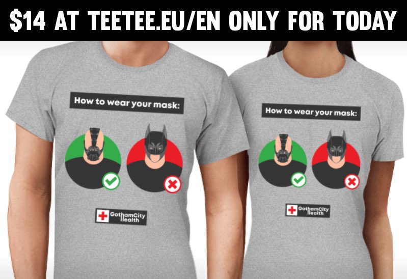 Only today at teetee.eu/en/
#batman #thedarkknight #dc #dcuniverse #dceu #comics #comicbooks #Coronavirus #CoronavirusPandemic #covid19 #COVID