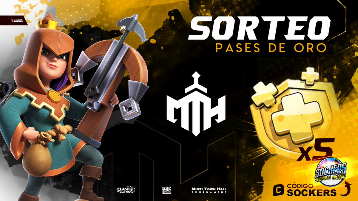 📌Super Sorteo de 5 pases de ORO
NUEVO TORNEO #MULTITOWNHALL

Requisitos:

1⃣-  RT🔄 y LIKE❤
2⃣- Seguirme a mi y a <a href="/HallMulti/">MultiTownHall</a> 
3⃣- Etiqueta 2 amigos

Ganadores dia 28.
Suerte! 🍀