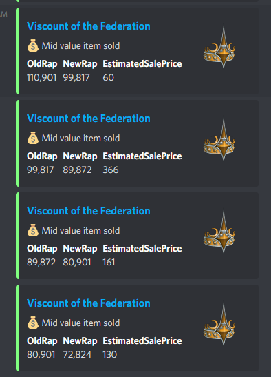 doesgamin's tweet photo. @KonekoKittenYT @greenlegocats @LonnWick @ChloeBGames @SharkBloxYT Maybe a video idea to talk about and something to spread: items are getting mass bought for low amounts and ruining the items RAP. It's fatally affecting the item (items that got bought low are Valk and Viscount) https://t.co/eyysEXpheF