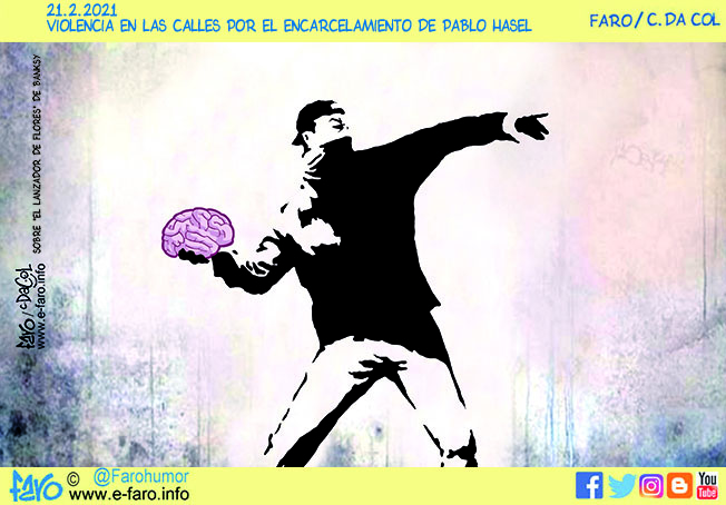 La libertad de expresión no se defiende ni a golpes de martillo judicial ni a golpes de adoquín de la calle.
#PabloHasel #PabloHaselLlibertat #LibertadDeExpresion