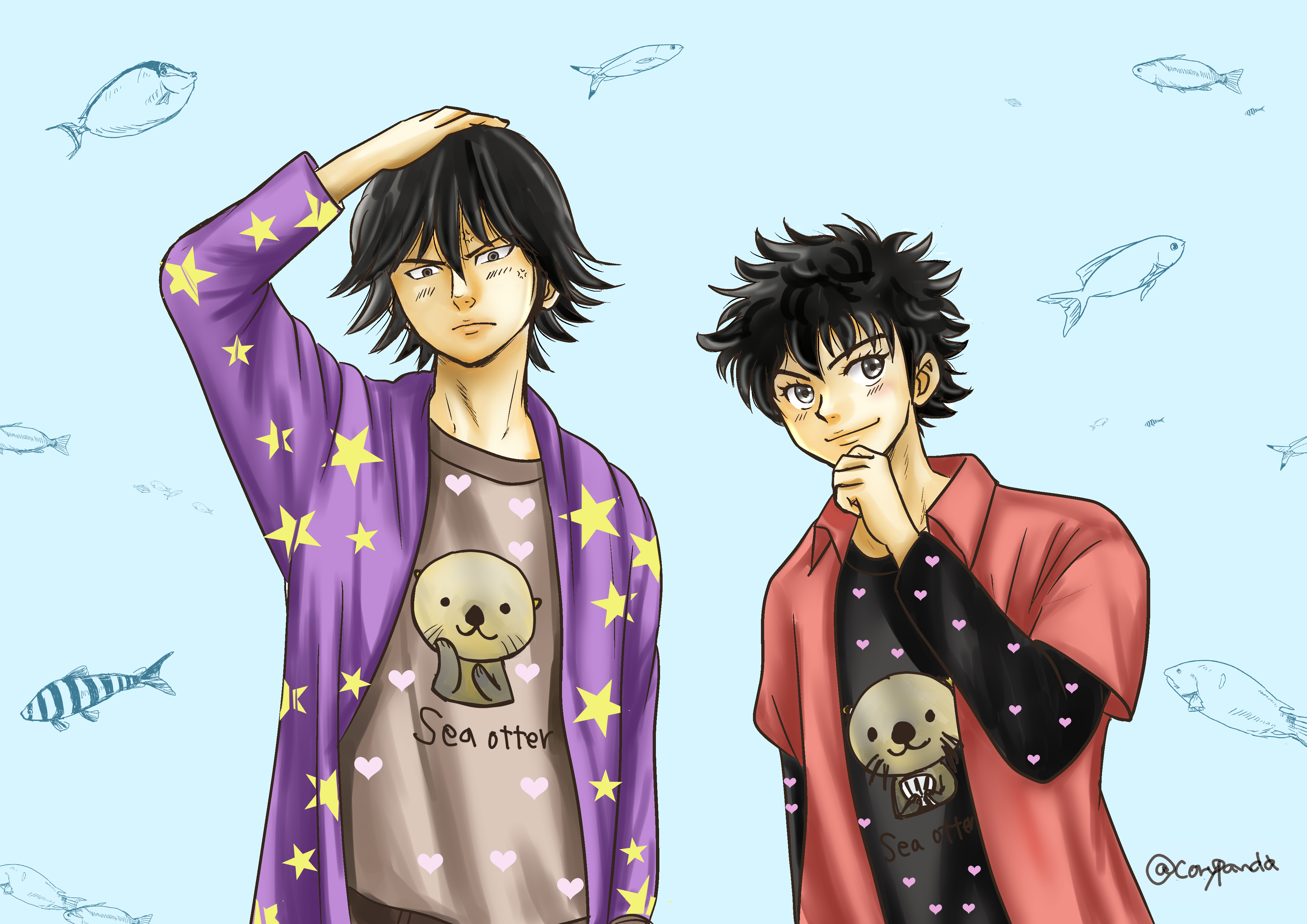 こりぱんだ ラッコを愛するあまりdaysの君下くんと灰原ちゃんにラッコの服を着てもらいました ごめんね 久しぶりの Days 君下敦 灰原二郎 T Co Fk3amazy9f Twitter
