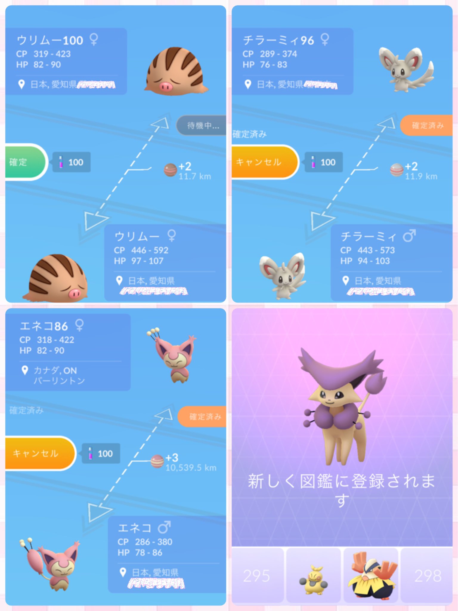 あゆみん ポケgo愛知 交換してもらったエネコが1番 高個体値 だったからエネコロロに進化させて登録 ポケモンgo交換 T Co Schygnulix Twitter