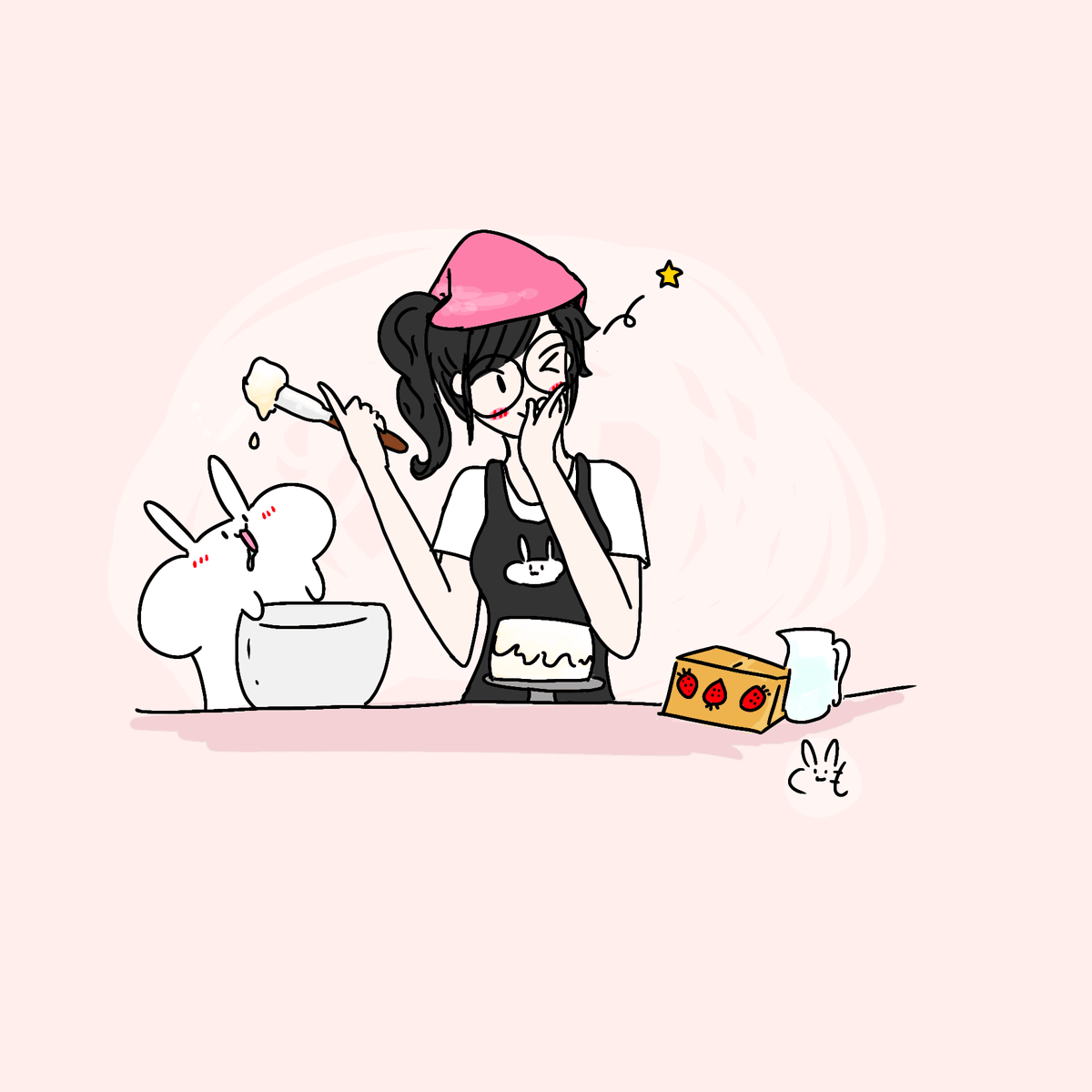 ToomWad's tweet photo. Baking cake
#drawing #bake #cake #rabbit #วาด #วาดรูป #ขนม #描画 #ケーキ #焼く #うさぎ https://t.co/jylWCjb7Jw