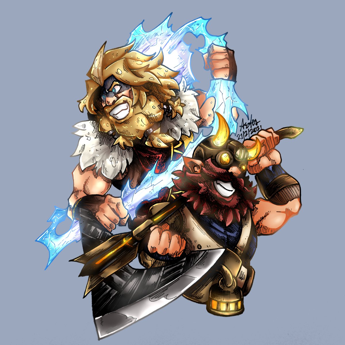 RT @AsterOortkuiper: #BrawlhallaArt I colored Thor and Ulgrim https://t.co/rpwwCnr4UU