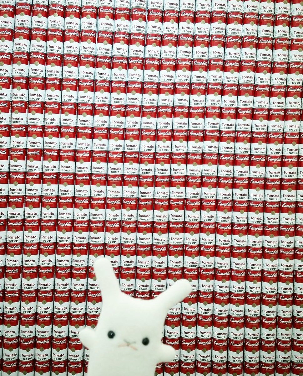 FlatBonnie's tweet photo. I like soups... 🐰❤

#tb #throwback 
#andywarhol #warhol #WarholRevisited #campbells #soup #soups #tomatosoup #flatbonnie #bunny #plush #art #revolvergallery #flashback #soupcan #artinstallation #losangeles #la #campbellssoup #campbellssoupcans https://t.co/OORPNygFBI