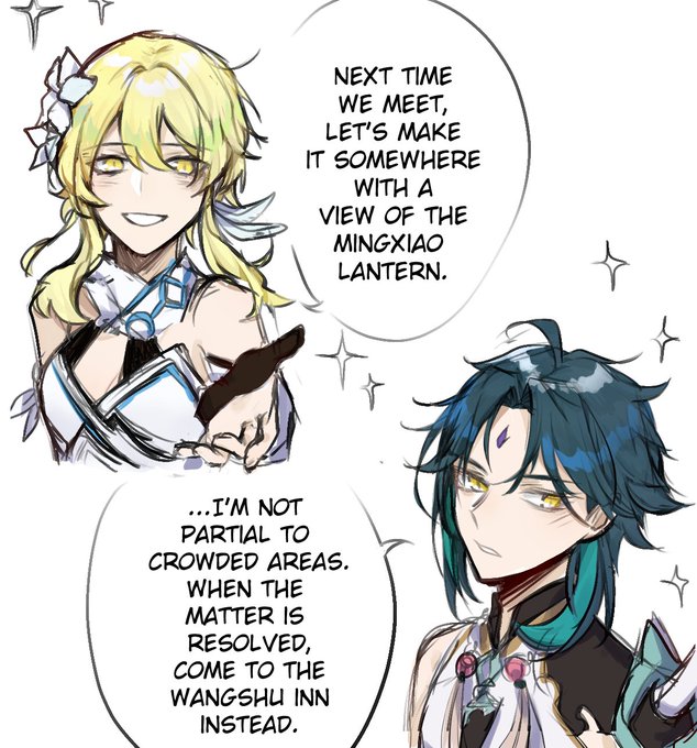 I found it funny how the treasure hoarders were standing right there while Lumine and Xiao made plans for their date
#GenshinImpact #原神 #xiaolumi 