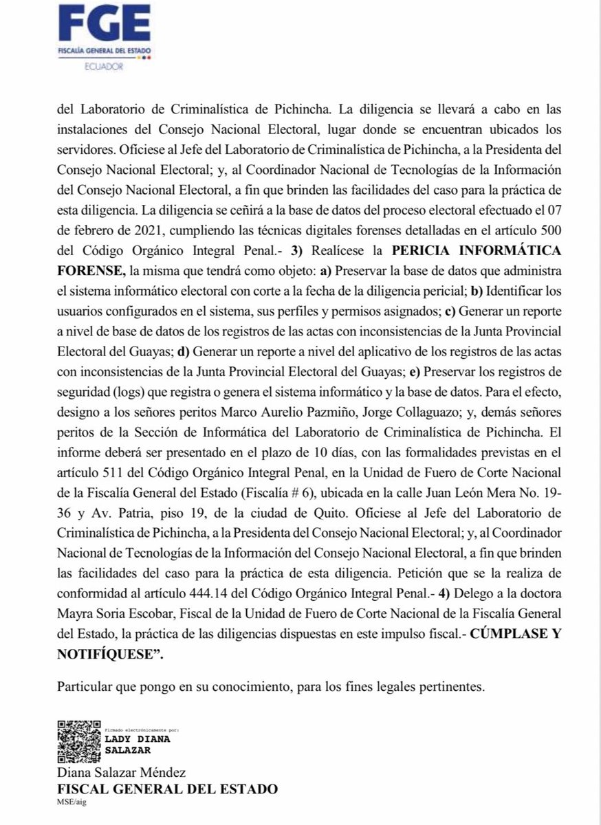 ecuainm_oficial's tweet photo. 🛑#ATENCION #URGENTE #Ecuador ¡Más injerencia! JUEZ LUIS VITERI @CorteNacional pedido @FiscaliaEcuador dispone RETENCIÓN DE TODA LA BASE DE DATOS ELECCIONES 7 FEB. ACTO SE CUMPLIRÁ DOM 21 FEB  a las 07h30 oficinas @cnegobec #Elecciones2021Ec #ElPestilenteLegadoDeJCTrujillo https://t.co/UmlcY7Rcm4