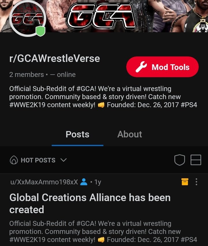 TNTWrestle's tweet photo. Not sure if anyone uses Reddit in the GCA community but I forgot I made a #GCAWrestleVerse sub-reddit a year or 2 ago. 

If your interested in joining it then it's r/GCAWrestleVerse 

https://t.co/SC4ik69oMS https://t.co/Zhal2aqu49