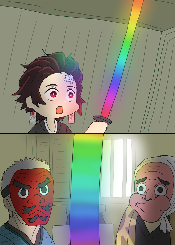 明日葉友婁 5月8日comic1 0b 日輪刀 別名 色変わりの刀 と呼ばれ持ち主によって色が変わる 鬼滅の刃5話 T Co Xiyic0bbil Twitter