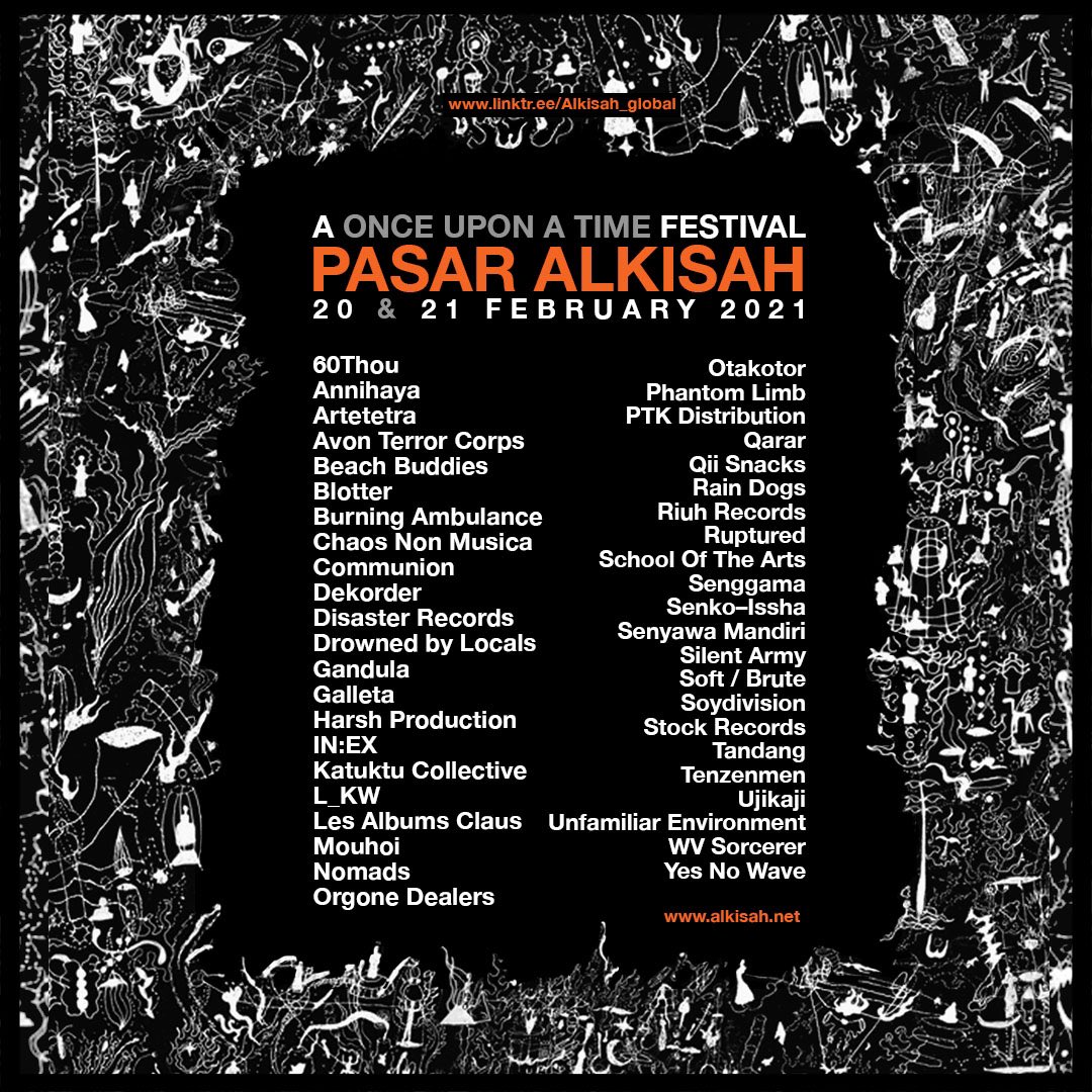 “Alkisah” is finally here. Join us today at 13:00 (GMT+7) for a listening party of “Alkisah” and a premiere of “Kiamat” music video by @rezadarwin in Pasar Alkisah: alkisah.net