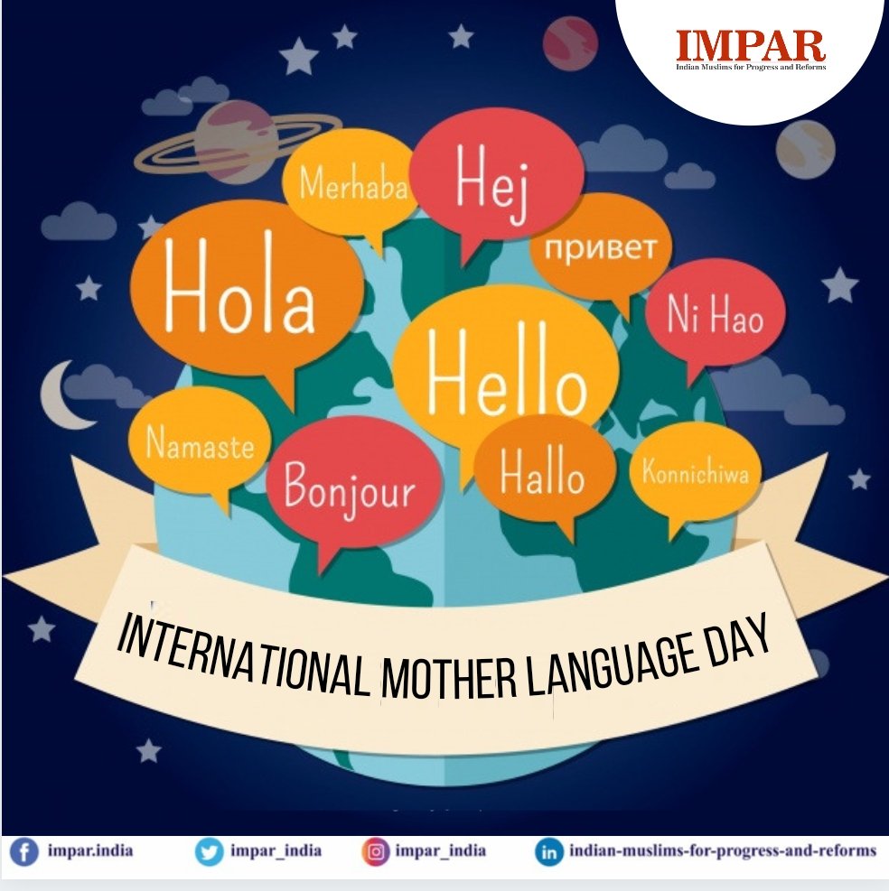 impar_india's tweet photo. Saluting *Mother India* IMPAR celebrates international mother's language day. #IMPARwishes
#21february
#InternationalMotherLanguageDay
#IndianMuslimForProgressAndReforms https://t.co/aYPZVShlUn
